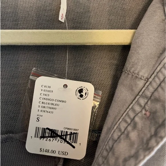 Free People sleeveless dress, gray/blue, size S, 34” long, NWT - Picture 7 of 8